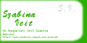 szabina veit business card